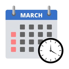 Calendar icon March, Meeting Deadlines icon