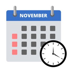 Calendar icon November, Meeting Deadlines icon