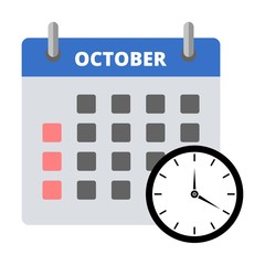 Calendar icon October, Meeting Deadlines icon