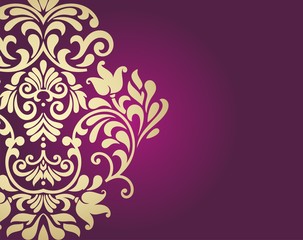 wedding card design, paisley floral pattern , India