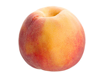 Peach fruit on white