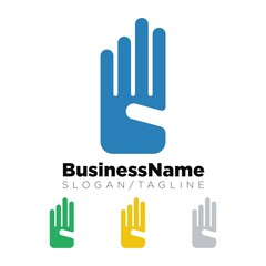 Obraz premium hands vector logo icon