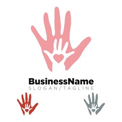 hands vector logo icon
