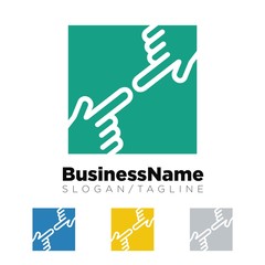 hands vector logo icon