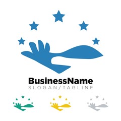 hands vector logo icon