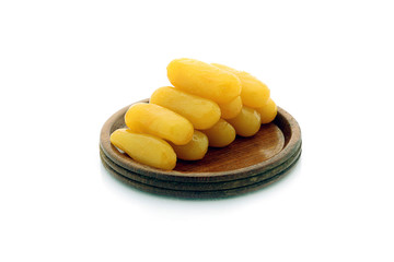 Dessert on white background