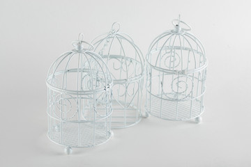 Decorative white cages
