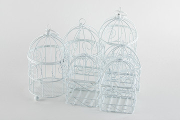 Decorative white cages
