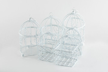 Decorative white cages

