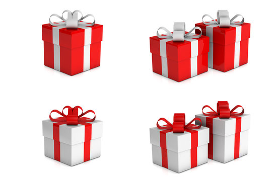 Set of colorful gift boxes