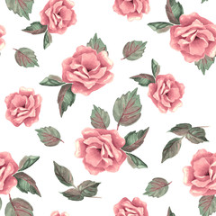 Rosebuds 1. Seamless pattern 2