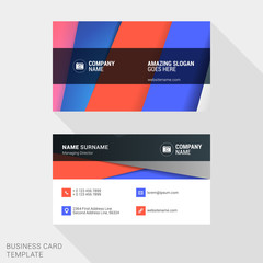 Vector Design Modern Creative and Clean Business Card Template. Flat Design Vector Illustration