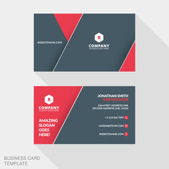 Naklejka na ściany i meble Vector Design Modern Creative and Clean Business Card Template. Flat Design Vector Illustration