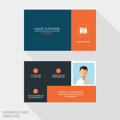 Vector Design Modern Creative and Clean Business Card Template. Flat Design Vector Illustration