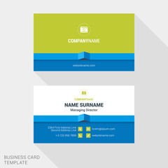 Vector Design Modern Creative and Clean Business Card Template. Flat Design Vector Illustration