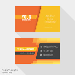 Vector Design Modern Creative and Clean Business Card Template. Flat Design Vector Illustration