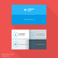 Fototapeta na wymiar Vector Design Modern Creative and Clean Business Card Template. Flat Design Vector Illustration