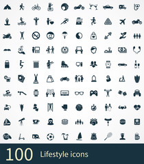lifestyle 100 icons universal set