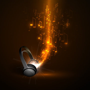 music background headphones