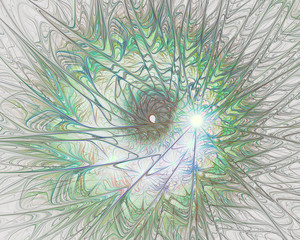Obraz premium Abstract fractal design. Surreal flower on white.