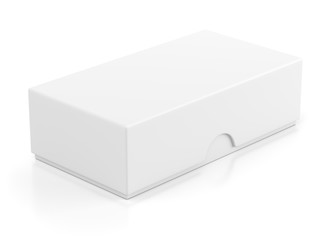 Closed box package for mobile phone on white