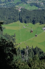 Cable car pylon in mount titlis