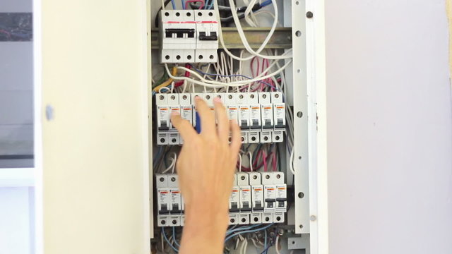 Switching Electric Breaker Box.