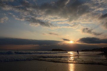 Fototapeta premium 江の島 夕日