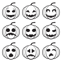 Set pumpkins for Halloween