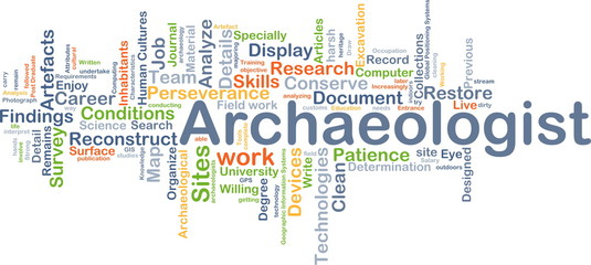Archaeologist background concept