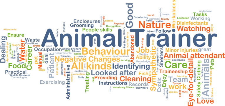 Animal trainer background concept