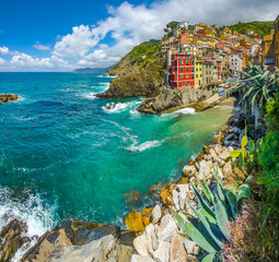 Fototapety  Riomaggiore, Cinque Terre, Liguria, Włochy