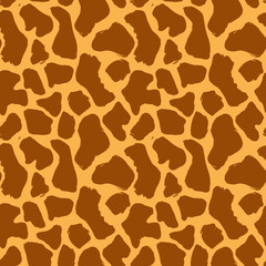 Animal skin hand drawn texture, Vector seamless pattern, sketch drawing animal skin print