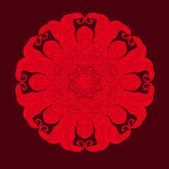 China style. Circular ornament. Vector illustration.