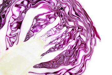 Obraz premium fresh red cabbage on a white background