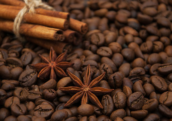 coffee beans and spices
