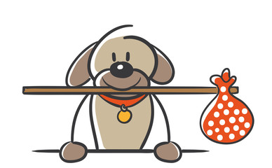 Stick Figure Series Dog