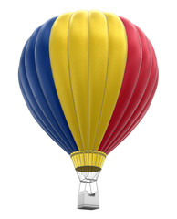 Hot Air Balloon with Romanian Flag (clipping path included)