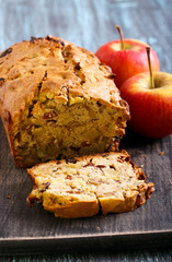 Apple and walnut teabread