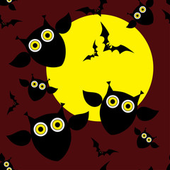 Seamless decorative vector background Happy Halloween