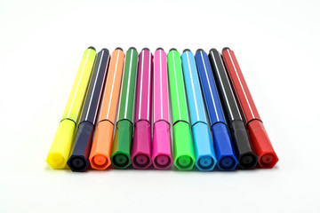 Color Pen on White background