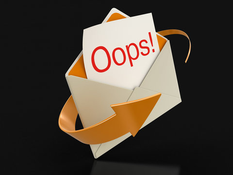 Letter Oops! (clipping path included)