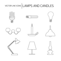 Set of lamps