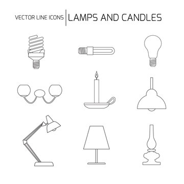 Set of lamps