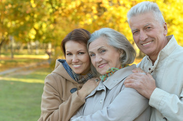 smiling family in park