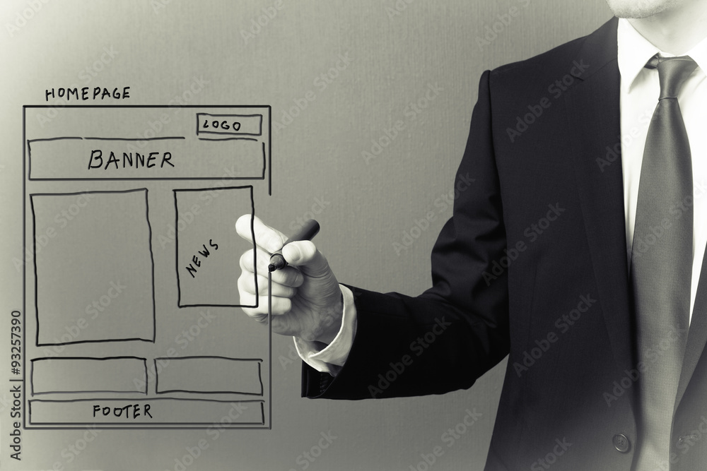 Canvas Prints website wireframe