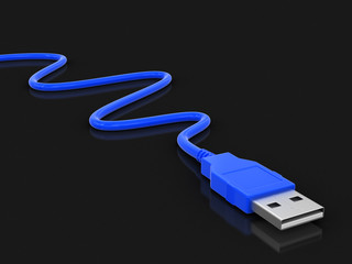 USB Cable (clipping path included)