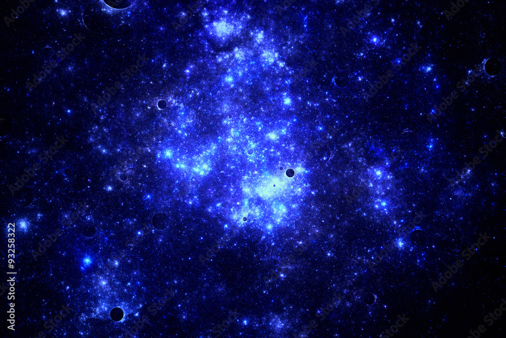 Canvas Prints dark deep space starfield
