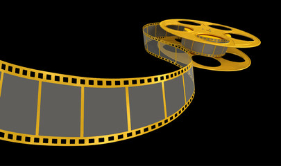 Gold Film Strip on black	 - 93258330