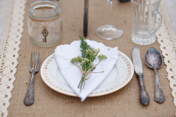 Decorations for the wedding ceremony.